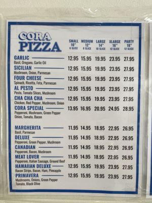 Menu photo 1 Cora Pizza Toronto, ON Menu photo 1 Cora Pizza Toronto, ON