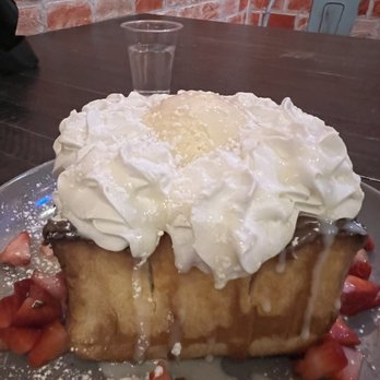 Is Sweet - Honey toast with vanilla ice cream, condensed milk and strawberries. - Coffee & Tea Near Me - Las Vegas, Nevada Is Sweet - Honey toast with vanilla ice cream, condensed milk and strawberries. - Coffee & Tea Near Me - Las Vegas, Nevada