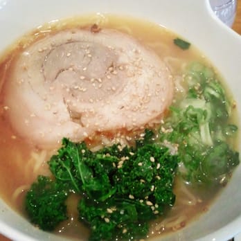 Sobo Ramen - Custom Made Bowl - Miso Soup, Regular Noodles, Chashu, Green Onion, and Addition of Kale - Ramen Near Me - Oakland, California Sobo Ramen - Custom Made Bowl - Miso Soup, Regular Noodles, Chashu, Green Onion, and Addition of Kale - Ramen Near Me - Oakland, California