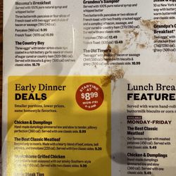 Dirty menu I was given twice, and the menu I ordered from.