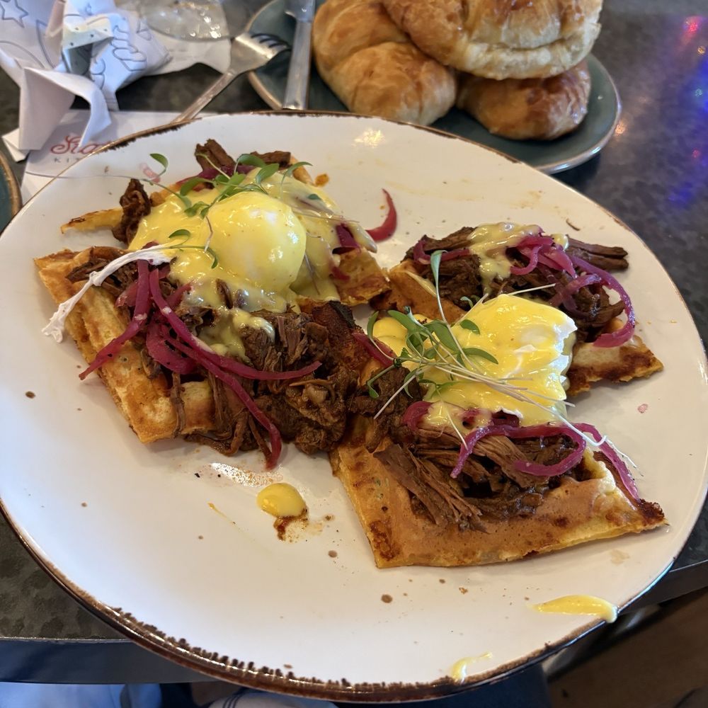 State Fare Kitchen & Bar - Birria Eggs Benedict - New American Near Me - Houston, Texas State Fare Kitchen & Bar - Birria Eggs Benedict - New American Near Me - Houston, Texas