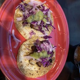 Pork belly tacos