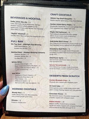 Menu photo 1 Olivia's Bistro Skagway, AK Menu photo 1 Olivia's Bistro Skagway, AK
