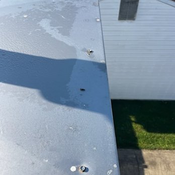 A-1 Chimney Specialists - Used galvanized screws to attach stainless steel should not be screwed to top, causes a place for water to collect has already rusted - Chimney Sweeps Near Me - Joppa, Maryland A-1 Chimney Specialists - Used galvanized screws to attach stainless steel should not be screwed to top, causes a place for water to collect has already rusted - Chimney Sweeps Near Me - Joppa, Maryland