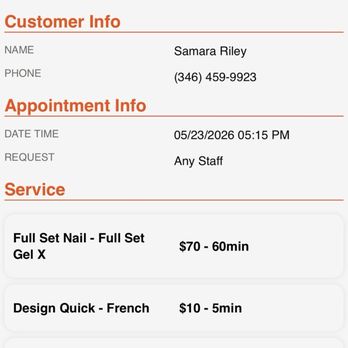 Milano Nail Spa Spring - Her booking details - Nail Salons Near Me - Spring, Texas Milano Nail Spa Spring - Her booking details - Nail Salons Near Me - Spring, Texas
