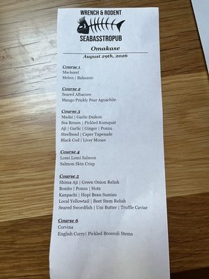 Menu photo 1 Wrench & Rodent Seabasstropub Oceanside, CA Menu photo 1 Wrench & Rodent Seabasstropub Oceanside, CA