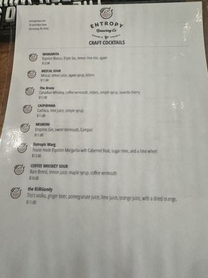 Menu photo 8 Entropy Brewing Miamisburg, OH