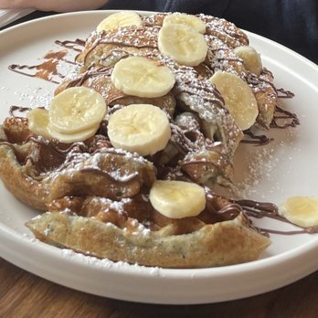 Fire by Forge - Waffles with Nutella and bananas - New American Near Me - Hartford, Connecticut