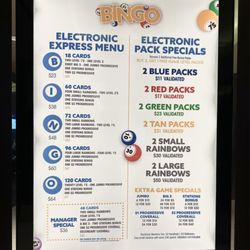 Green Valley Ranch Bingo - Bingo packs