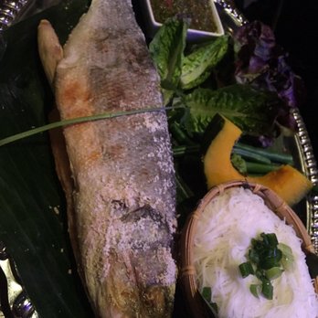 Enthaice Thai Kitchen - Grilled wild caught bronzino ! So big it serves 4 - Thai Near Me - Astoria, New York Enthaice Thai Kitchen - Grilled wild caught bronzino ! So big it serves 4 - Thai Near Me - Astoria, New York