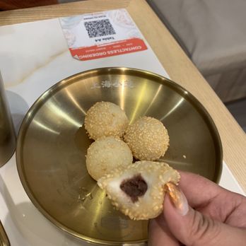 Wu’s Shanghai Dumpling - Crispy sesame balls with red bean paste (ordered it as a dessert) so good - Shanghainese Near Me - N Brunswick, New Jersey Wu’s Shanghai Dumpling - Crispy sesame balls with red bean paste (ordered it as a dessert) so good - Shanghainese Near Me - N Brunswick, New Jersey