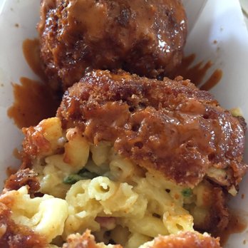 Meltdown Bistro - Fried Mac and cheese balls. Aoli sauce gave it a nice touch. - Food Trucks Near Me - Clovis, California Meltdown Bistro - Fried Mac and cheese balls. Aoli sauce gave it a nice touch. - Food Trucks Near Me - Clovis, California