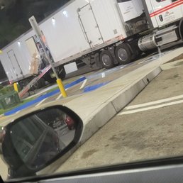 Delivery truck blocking their drive thru an hour before they close
