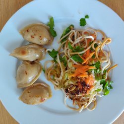 Fengusson Dumplings - Vegetarian dumplings with noodles