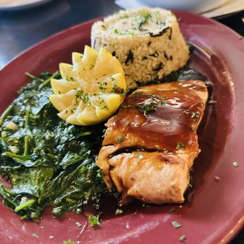 Grand Duke's Restaurant - Teriyaki Glazed Salmon - Modern European Near Me - Downers Grove, Illinois Grand Duke's Restaurant - Teriyaki Glazed Salmon - Modern European Near Me - Downers Grove, Illinois