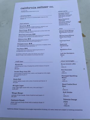 Menu photo 4 California Seltzer Pacific Grove, CA