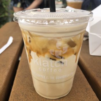 Klatch Coffee - Iced Vanilla Bean Latte - Coffee & Tea Near Me - Rancho Cucamonga, California