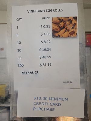 Menu photo 1 Vinh Binh Haltom City, TX