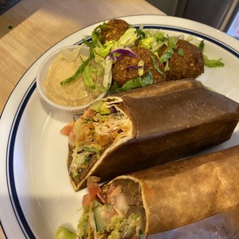Spitz - Jordan Landing - Doner - beef & lamb with Falafel Ball with Hummus - Mediterranean Near Me - West Jordan, Utah Spitz - Jordan Landing - Doner - beef & lamb with Falafel Ball with Hummus - Mediterranean Near Me - West Jordan, Utah