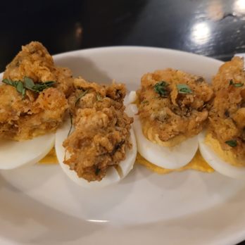 Fishwives - Fried Oyster Deviled Eggs - Seafood Near Me - Pasadena, California Fishwives - Fried Oyster Deviled Eggs - Seafood Near Me - Pasadena, California