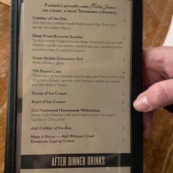 Puckett's Restaurant - Dessert menu... - Barbeque Near Me - Franklin, Tennessee Puckett's Restaurant - Dessert menu... - Barbeque Near Me - Franklin, Tennessee