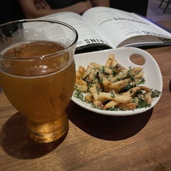 Yard House - House Honey Blonde 4.9% Honey Beer, Escondido, CA Parmesan Truffle Fries - New American Near Me - Boca Raton, Florida Yard House - House Honey Blonde 4.9% Honey Beer, Escondido, CA Parmesan Truffle Fries - New American Near Me - Boca Raton, Florida
