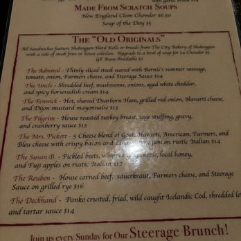The Steerage Dining Saloon - Comfort Food Near Me - Port Washington, Wisconsin