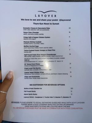 Menu photo 1 Layover San Diego, CA Menu photo 1 Layover San Diego, CA