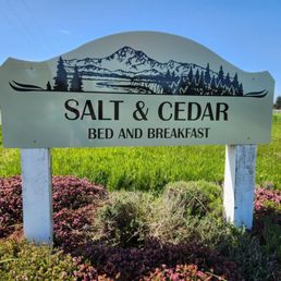 Exterior outside entrance of Salt and Cedar - Our sign on Finn Hall rd - Port Angeles, Washington Exterior outside entrance of Salt and Cedar - Our sign on Finn Hall rd - Port Angeles, Washington