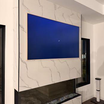 TV Pro Handy Services - 75 inch frame tv installation in tile - TV Mounting Near Me - Houston, Texas TV Pro Handy Services - 75 inch frame tv installation in tile - TV Mounting Near Me - Houston, Texas