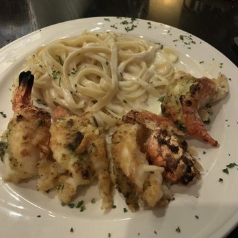 Lombardo's Trattoria - Scampi Lombardo. Did replace their normal pasta with their fettuccini Alfredo. - Italian Near Me - Saint Louis, Missouri