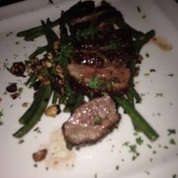 Tree Top Restaurant - Duck with salted hazelnuts and green bean salad