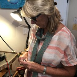 Avila Gallery - Demonstrating for a class or just working my studio