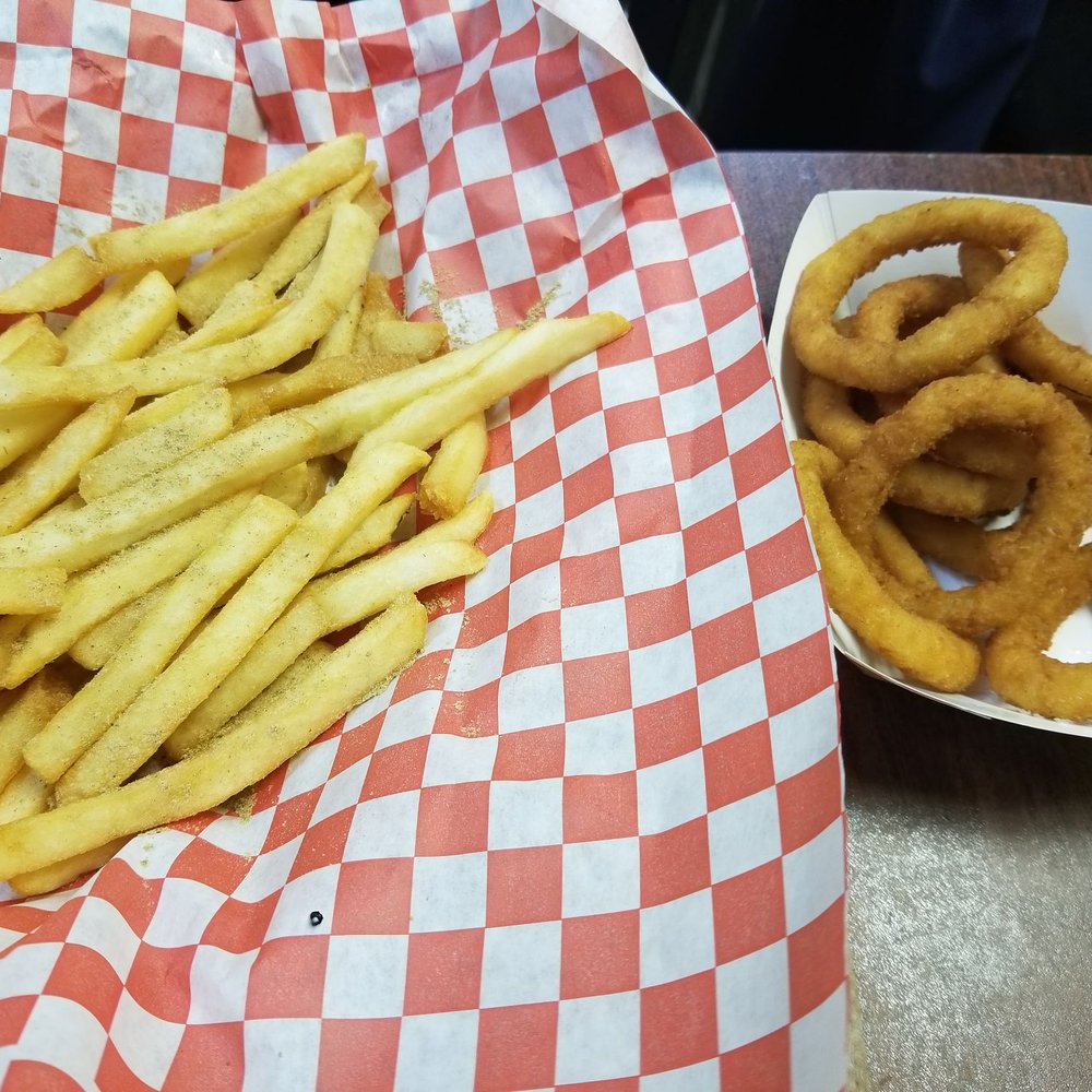 Fries and onion rings
