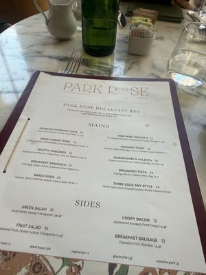 Menu photo 1 Park Rose New York, NY Menu photo 1 Park Rose New York, NY