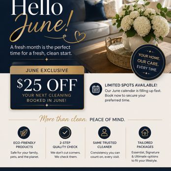 Housekeeping Solutions - Hello June Enjoy $25 OFF Your Next Cleaning - Home Cleaning Near Me - Frisco, Texas Housekeeping Solutions - Hello June Enjoy $25 OFF Your Next Cleaning - Home Cleaning Near Me - Frisco, Texas