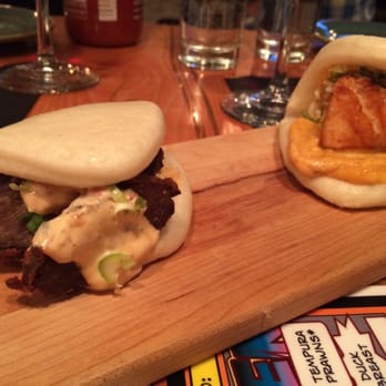 There - Duck and salmon parang steamed buns - New American Near Me - Telluride, Colorado There - Duck and salmon parang steamed buns - New American Near Me - Telluride, Colorado