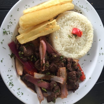 Peru Cafe Express - Lomo Saltado. Sub fries with yucca. Riquísimo! - Peruvian Near Me - Houston, Texas Peru Cafe Express - Lomo Saltado. Sub fries with yucca. Riquísimo! - Peruvian Near Me - Houston, Texas