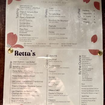 Retta’s - Menu September, 2025 - Cocktail Bars Near Me - Louisville, Kentucky Retta’s - Menu September, 2025 - Cocktail Bars Near Me - Louisville, Kentucky