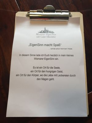 Menu photo 3 Wismarer Eigensinn Wismar, MV