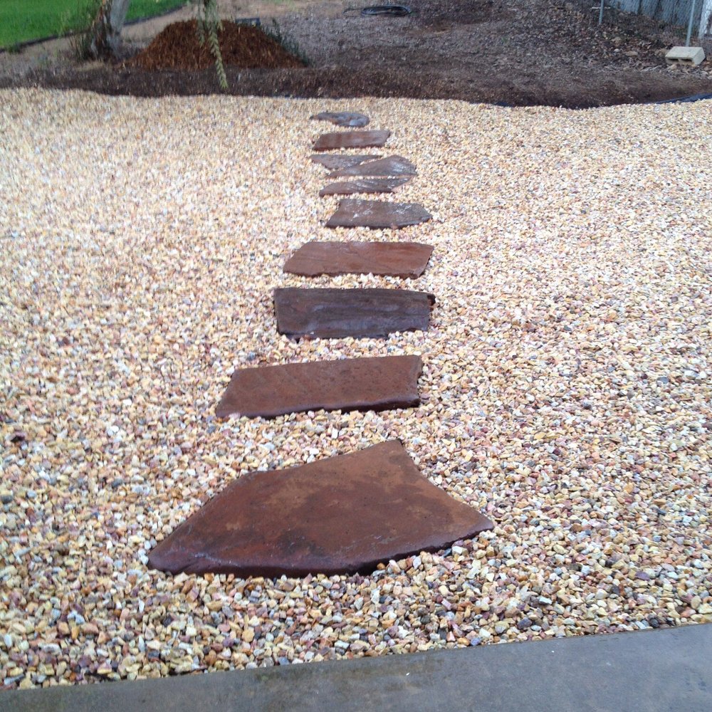 Southwest Boulder & Stone - My first project - coco flats with Palm Springs gravel - Building Supplies Near Me - Fallbrook, California Southwest Boulder & Stone - My first project - coco flats with Palm Springs gravel - Building Supplies Near Me - Fallbrook, California