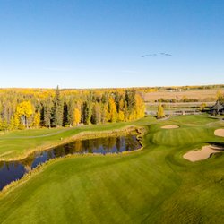 Cougar Creek Golf Club - Our 9th green and 1st tee box with amazing fall colors.