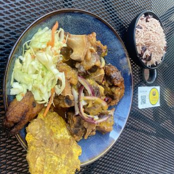 T'chaka - Oxtail with coleslaw, plantain, and rice and beans. - Seafood Near Me - Oakland, California T'chaka - Oxtail with coleslaw, plantain, and rice and beans. - Seafood Near Me - Oakland, California
