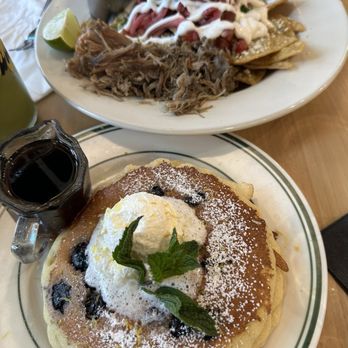 Madi - Chilaquiles Verde and Lemon Blueberry Pancakes - Breakfast & Brunch Near Me - San Diego, California