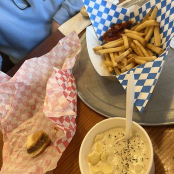 Tom's Fish N Chips - Chowder, burger, fries. - Burgers Near Me - Cannon Beach, Oregon Tom's Fish N Chips - Chowder, burger, fries. - Burgers Near Me - Cannon Beach, Oregon
