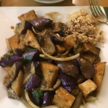 Happy Veggie - Redondo Beach, CA | Order Food Online | Clorder - Eggplant & Tofu with brown rice  so delicious !!!! - Vegetarian Near Me - Redondo Beach, California