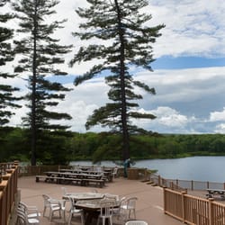 Camp Canadensis - The porch by the lake. Many people have their wedding receptions here.