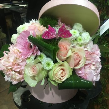 Lavanda Flowers & Gifts - Birthday floral arrangement on a pink palette. - Florists Near Me