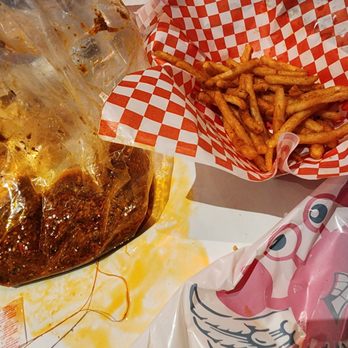 Bag O' Crab - Cajun fries, atomic sauce. - Cajun/Creole Near Me - Fullerton, California Bag O' Crab - Cajun fries, atomic sauce. - Cajun/Creole Near Me - Fullerton, California