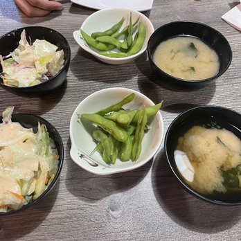 Sushi Momoyama - Miso soup, Edamame, salad - Sushi Bars Near Me - Concord, California Sushi Momoyama - Miso soup, Edamame, salad - Sushi Bars Near Me - Concord, California